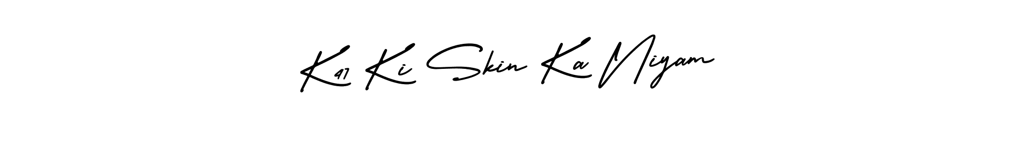 Create a beautiful signature design for name K47 Ki Skin Ka Niyam. With this signature (AmerikaSignatureDemo-Regular) fonts, you can make a handwritten signature for free. K47 Ki Skin Ka Niyam signature style 3 images and pictures png