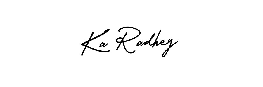 Ka Radhey stylish signature style. Best Handwritten Sign (AmerikaSignatureDemo-Regular) for my name. Handwritten Signature Collection Ideas for my name Ka Radhey. Ka Radhey signature style 3 images and pictures png
