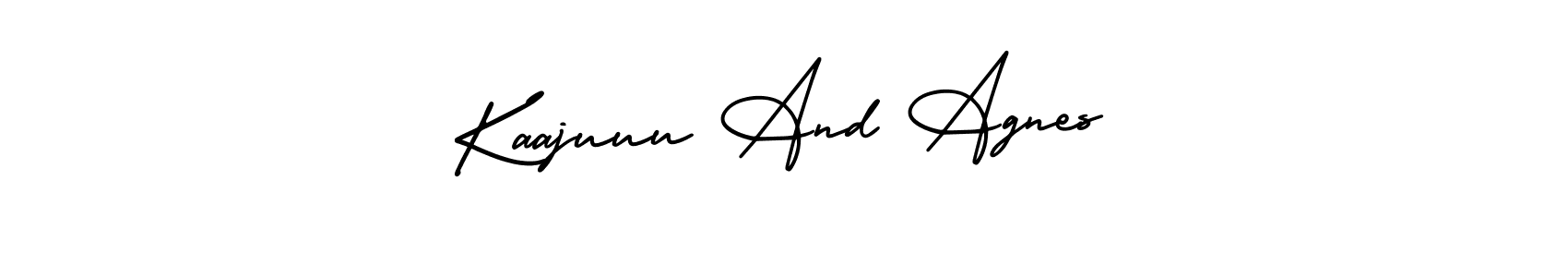 Make a beautiful signature design for name Kaajuuu And Agnes. Use this online signature maker to create a handwritten signature for free. Kaajuuu And Agnes signature style 3 images and pictures png
