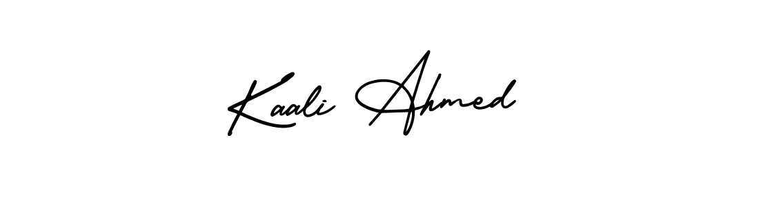 Design your own signature with our free online signature maker. With this signature software, you can create a handwritten (AmerikaSignatureDemo-Regular) signature for name Kaali Ahmed. Kaali Ahmed signature style 3 images and pictures png