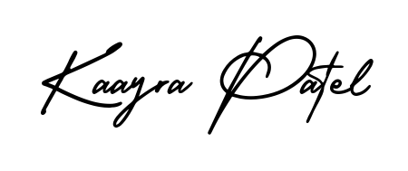 Get inspired by this graceful AmerikaSignatureDemo-Regular signature style for name Kaayra Patel. Smooth loops and balanced proportions for everyday use. Kaayra Patel signature style 3 images and pictures png