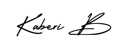 Transform the name Kaberi B into a signature masterpiece using AmerikaSignatureDemo-Regular font. Ideal for photographers, artists, and creators looking for watermarks. Kaberi B signature style 3 images and pictures png