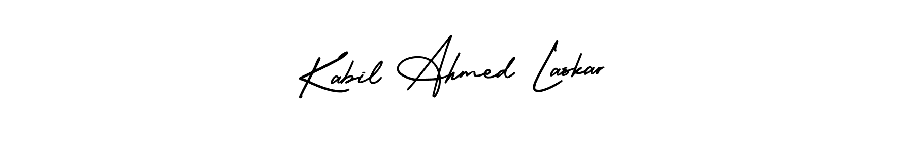 Create a beautiful signature design for name Kabil Ahmed Laskar. With this signature (AmerikaSignatureDemo-Regular) fonts, you can make a handwritten signature for free. Kabil Ahmed Laskar signature style 3 images and pictures png