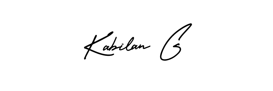 AmerikaSignatureDemo-Regular is a professional signature style that is perfect for those who want to add a touch of class to their signature. It is also a great choice for those who want to make their signature more unique. Get Kabilan G name to fancy signature for free. Kabilan G signature style 3 images and pictures png