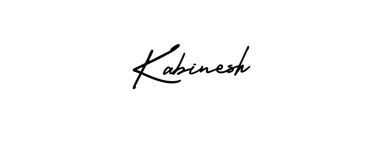Design your own signature with our free online signature maker. With this signature software, you can create a handwritten (AmerikaSignatureDemo-Regular) signature for name Kabinesh. Kabinesh signature style 3 images and pictures png