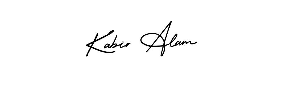 How to make Kabir Alam name signature. Use AmerikaSignatureDemo-Regular style for creating short signs online. This is the latest handwritten sign. Kabir Alam signature style 3 images and pictures png