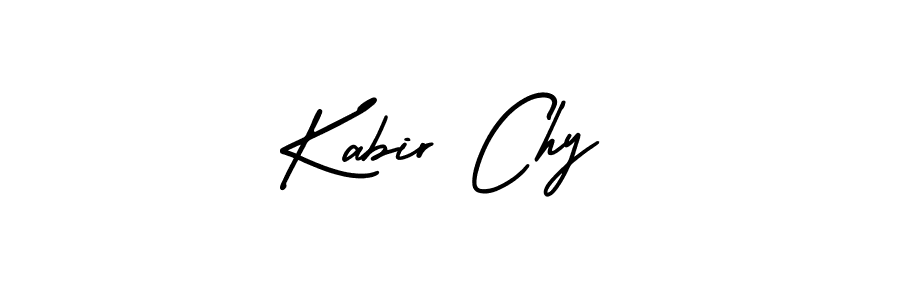How to make Kabir Chy name signature. Use AmerikaSignatureDemo-Regular style for creating short signs online. This is the latest handwritten sign. Kabir Chy signature style 3 images and pictures png