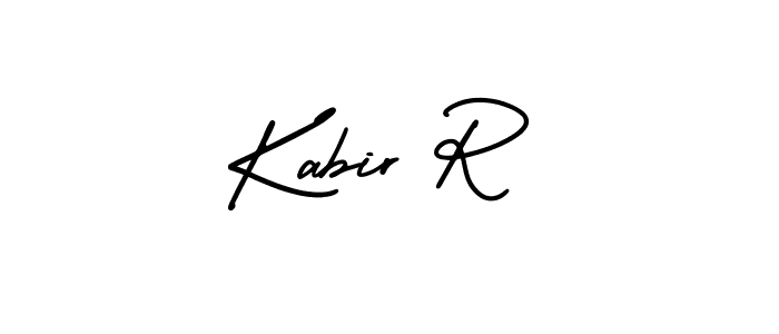 Design your own signature with our free online signature maker. With this signature software, you can create a handwritten (AmerikaSignatureDemo-Regular) signature for name Kabir R. Kabir R signature style 3 images and pictures png