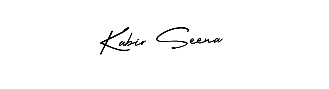 How to make Kabir Seena name signature. Use AmerikaSignatureDemo-Regular style for creating short signs online. This is the latest handwritten sign. Kabir Seena signature style 3 images and pictures png