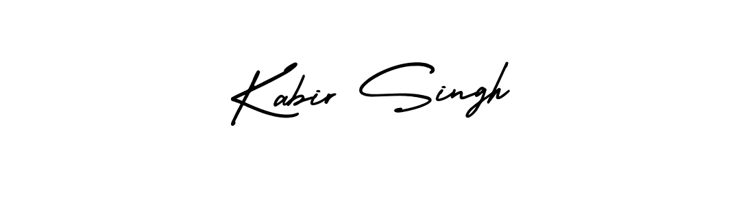 How to make Kabir Singh name signature. Use AmerikaSignatureDemo-Regular style for creating short signs online. This is the latest handwritten sign. Kabir Singh signature style 3 images and pictures png