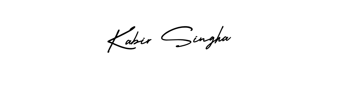 Make a beautiful signature design for name Kabir Singha. With this signature (AmerikaSignatureDemo-Regular) style, you can create a handwritten signature for free. Kabir Singha signature style 3 images and pictures png