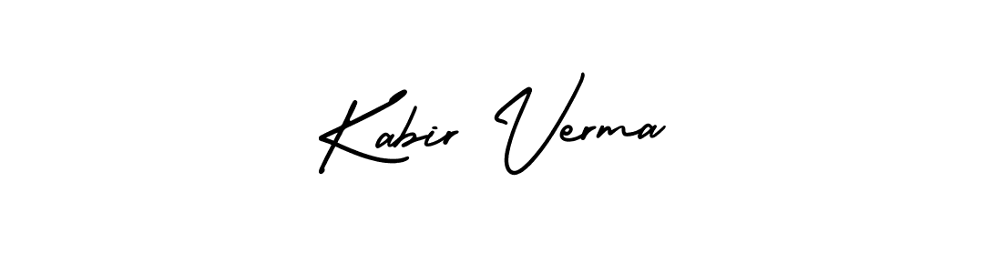 How to make Kabir Verma name signature. Use AmerikaSignatureDemo-Regular style for creating short signs online. This is the latest handwritten sign. Kabir Verma signature style 3 images and pictures png