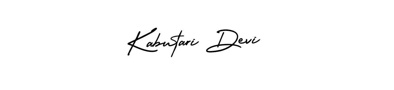 The best way (AmerikaSignatureDemo-Regular) to make a short signature is to pick only two or three words in your name. The name Kabutari Devi include a total of six letters. For converting this name. Kabutari Devi signature style 3 images and pictures png