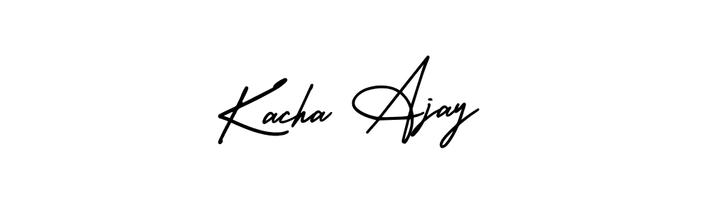 How to make Kacha Ajay name signature. Use AmerikaSignatureDemo-Regular style for creating short signs online. This is the latest handwritten sign. Kacha Ajay signature style 3 images and pictures png