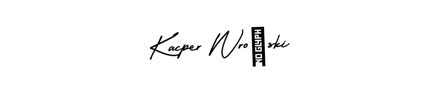 Design your own signature with our free online signature maker. With this signature software, you can create a handwritten (AmerikaSignatureDemo-Regular) signature for name Kacper Wroński. Kacper Wroński signature style 3 images and pictures png