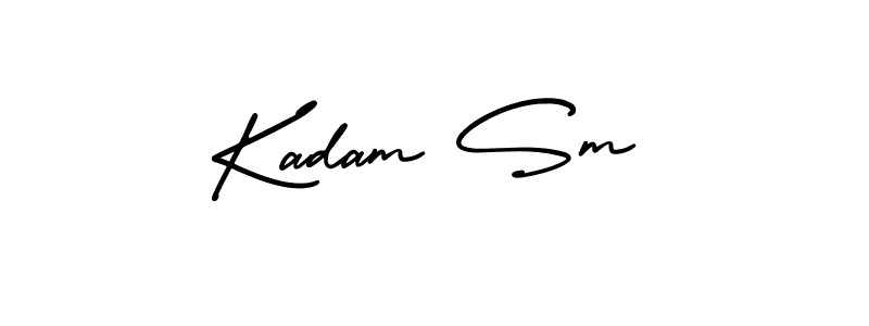 Kadam Sm stylish signature style. Best Handwritten Sign (AmerikaSignatureDemo-Regular) for my name. Handwritten Signature Collection Ideas for my name Kadam Sm. Kadam Sm signature style 3 images and pictures png