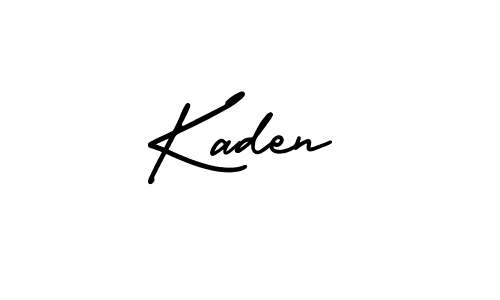 You should practise on your own different ways (AmerikaSignatureDemo-Regular) to write your name (Kaden) in signature. don't let someone else do it for you. Kaden signature style 3 images and pictures png