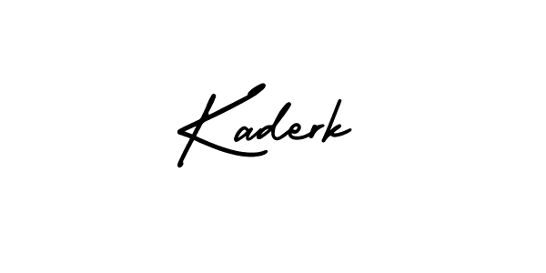 Use a signature maker to create a handwritten signature online. With this signature software, you can design (AmerikaSignatureDemo-Regular) your own signature for name Kaderk. Kaderk signature style 3 images and pictures png