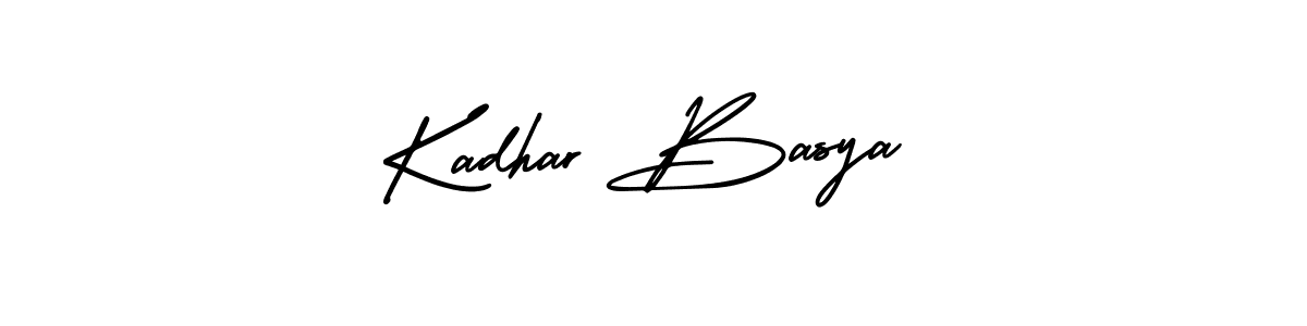 if you are searching for the best signature style for your name Kadhar Basya. so please give up your signature search. here we have designed multiple signature styles  using AmerikaSignatureDemo-Regular. Kadhar Basya signature style 3 images and pictures png
