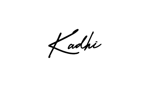 How to make Kadhi name signature. Use AmerikaSignatureDemo-Regular style for creating short signs online. This is the latest handwritten sign. Kadhi signature style 3 images and pictures png