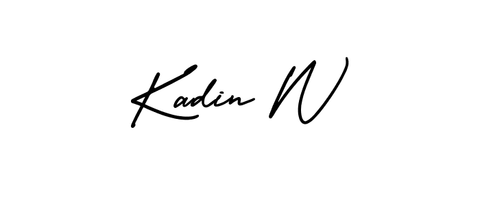 It looks lik you need a new signature style for name Kadin W. Design unique handwritten (AmerikaSignatureDemo-Regular) signature with our free signature maker in just a few clicks. Kadin W signature style 3 images and pictures png