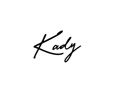 The best way (AmerikaSignatureDemo-Regular) to make a short signature is to pick only two or three words in your name. The name Kady include a total of six letters. For converting this name. Kady signature style 3 images and pictures png