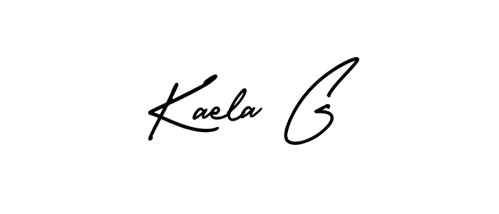 Create a beautiful signature design for name Kaela G. With this signature (AmerikaSignatureDemo-Regular) fonts, you can make a handwritten signature for free. Kaela G signature style 3 images and pictures png