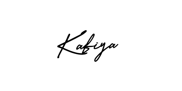 You should practise on your own different ways (AmerikaSignatureDemo-Regular) to write your name (Kafiya) in signature. don't let someone else do it for you. Kafiya signature style 3 images and pictures png