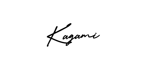 Kagami stylish signature style. Best Handwritten Sign (AmerikaSignatureDemo-Regular) for my name. Handwritten Signature Collection Ideas for my name Kagami. Kagami signature style 3 images and pictures png