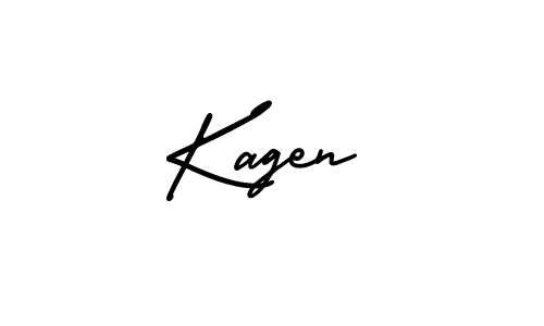 Design your own signature with our free online signature maker. With this signature software, you can create a handwritten (AmerikaSignatureDemo-Regular) signature for name Kagen. Kagen signature style 3 images and pictures png