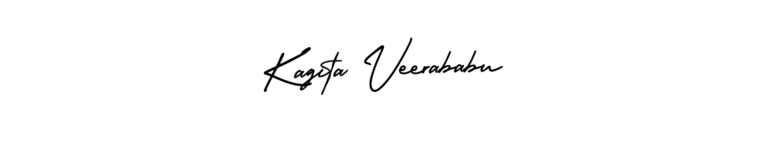 Make a beautiful signature design for name Kagita Veerababu. With this signature (AmerikaSignatureDemo-Regular) style, you can create a handwritten signature for free. Kagita Veerababu signature style 3 images and pictures png
