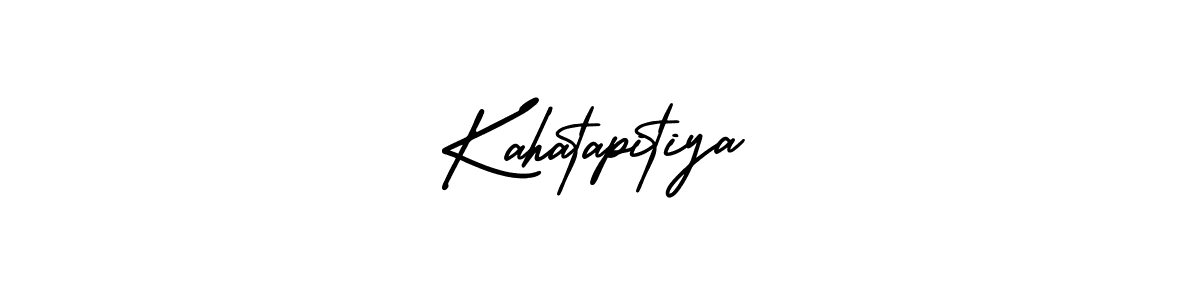 How to make Kahatapitiya signature? AmerikaSignatureDemo-Regular is a professional autograph style. Create handwritten signature for Kahatapitiya name. Kahatapitiya signature style 3 images and pictures png