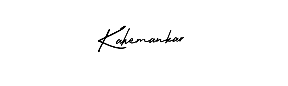 Kahemankar stylish signature style. Best Handwritten Sign (AmerikaSignatureDemo-Regular) for my name. Handwritten Signature Collection Ideas for my name Kahemankar. Kahemankar signature style 3 images and pictures png