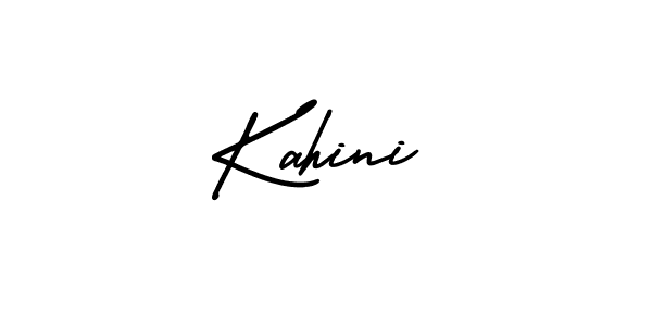 Make a beautiful signature design for name Kahini. With this signature (AmerikaSignatureDemo-Regular) style, you can create a handwritten signature for free. Kahini signature style 3 images and pictures png
