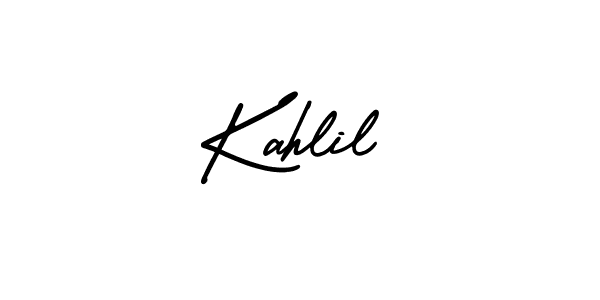 It looks lik you need a new signature style for name Kahlil. Design unique handwritten (AmerikaSignatureDemo-Regular) signature with our free signature maker in just a few clicks. Kahlil signature style 3 images and pictures png