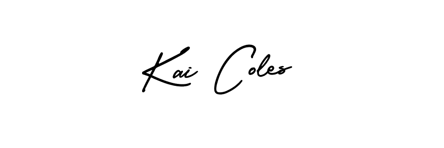 Use a signature maker to create a handwritten signature online. With this signature software, you can design (AmerikaSignatureDemo-Regular) your own signature for name Kai Coles. Kai Coles signature style 3 images and pictures png