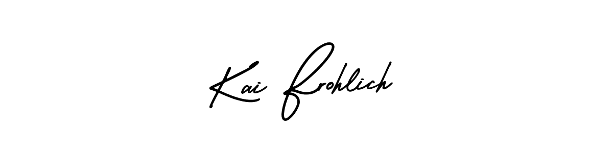 Use a signature maker to create a handwritten signature online. With this signature software, you can design (AmerikaSignatureDemo-Regular) your own signature for name Kai Frohlich. Kai Frohlich signature style 3 images and pictures png