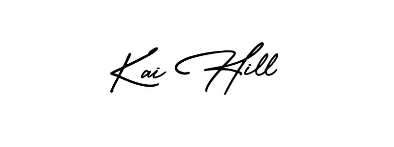 if you are searching for the best signature style for your name Kai Hill. so please give up your signature search. here we have designed multiple signature styles  using AmerikaSignatureDemo-Regular. Kai Hill signature style 3 images and pictures png