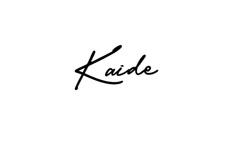 Use a signature maker to create a handwritten signature online. With this signature software, you can design (AmerikaSignatureDemo-Regular) your own signature for name Kaide. Kaide signature style 3 images and pictures png