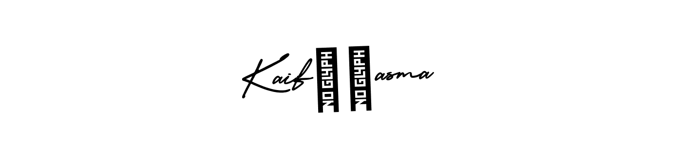 The best way (AmerikaSignatureDemo-Regular) to make a short signature is to pick only two or three words in your name. The name Kaif♥️asma include a total of six letters. For converting this name. Kaif♥️asma signature style 3 images and pictures png