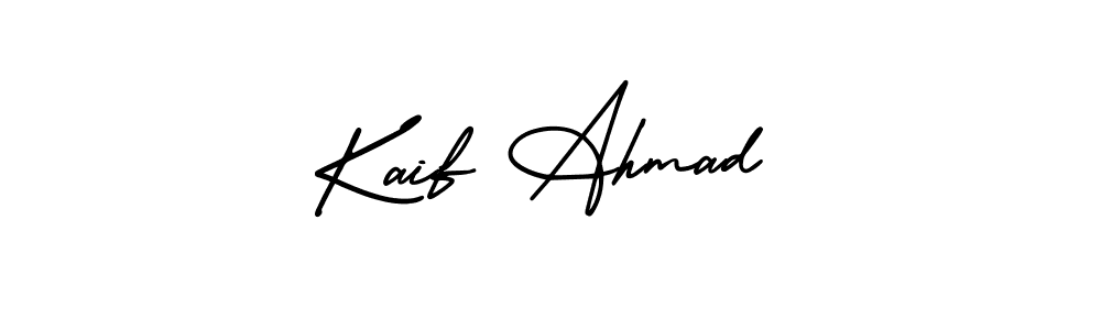 It looks lik you need a new signature style for name Kaif Ahmad. Design unique handwritten (AmerikaSignatureDemo-Regular) signature with our free signature maker in just a few clicks. Kaif Ahmad signature style 3 images and pictures png