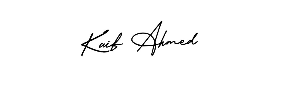 Create a beautiful signature design for name Kaif Ahmed. With this signature (AmerikaSignatureDemo-Regular) fonts, you can make a handwritten signature for free. Kaif Ahmed signature style 3 images and pictures png