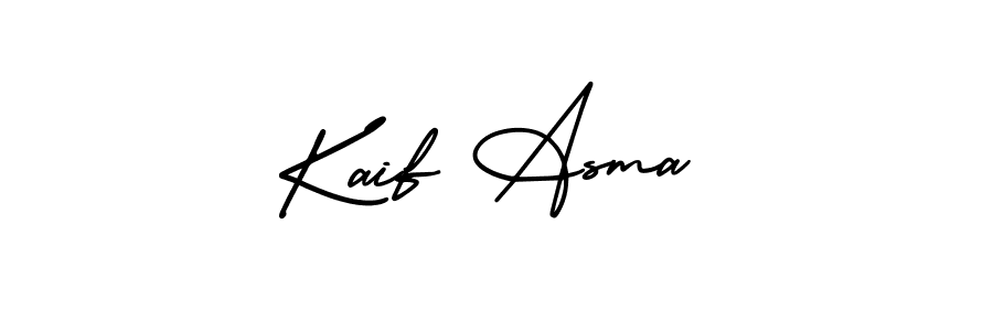 Create a beautiful signature design for name Kaif Asma. With this signature (AmerikaSignatureDemo-Regular) fonts, you can make a handwritten signature for free. Kaif Asma signature style 3 images and pictures png