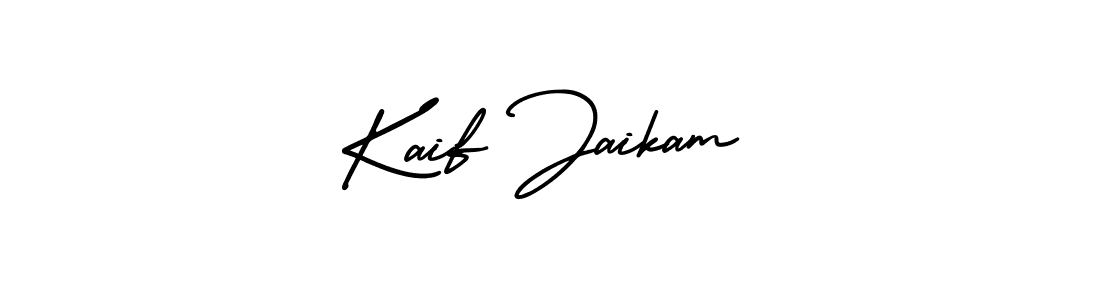 Also You can easily find your signature by using the search form. We will create Kaif Jaikam name handwritten signature images for you free of cost using AmerikaSignatureDemo-Regular sign style. Kaif Jaikam signature style 3 images and pictures png