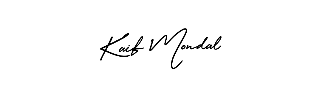 Kaif Mondal stylish signature style. Best Handwritten Sign (AmerikaSignatureDemo-Regular) for my name. Handwritten Signature Collection Ideas for my name Kaif Mondal. Kaif Mondal signature style 3 images and pictures png