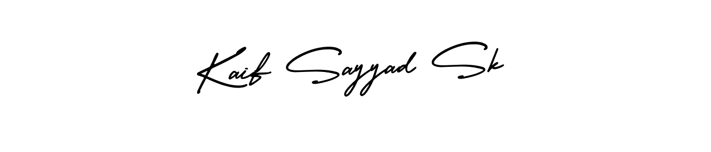 Kaif Sayyad Sk stylish signature style. Best Handwritten Sign (AmerikaSignatureDemo-Regular) for my name. Handwritten Signature Collection Ideas for my name Kaif Sayyad Sk. Kaif Sayyad Sk signature style 3 images and pictures png