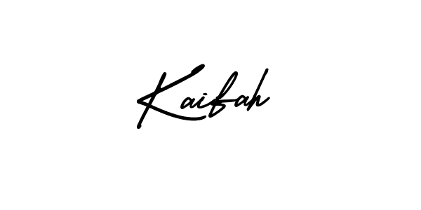 Use a signature maker to create a handwritten signature online. With this signature software, you can design (AmerikaSignatureDemo-Regular) your own signature for name Kaifah. Kaifah signature style 3 images and pictures png