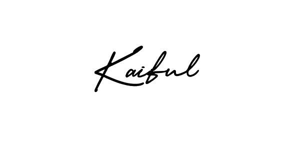 How to make Kaiful name signature. Use AmerikaSignatureDemo-Regular style for creating short signs online. This is the latest handwritten sign. Kaiful signature style 3 images and pictures png
