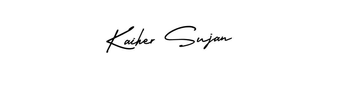 See photos of Kaiher Sujan official signature by Spectra . Check more albums & portfolios. Read reviews & check more about AmerikaSignatureDemo-Regular font. Kaiher Sujan signature style 3 images and pictures png