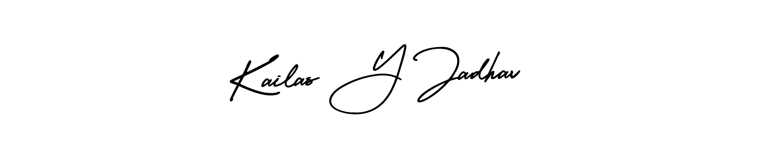 How to make Kailas Y Jadhav name signature. Use AmerikaSignatureDemo-Regular style for creating short signs online. This is the latest handwritten sign. Kailas Y Jadhav signature style 3 images and pictures png